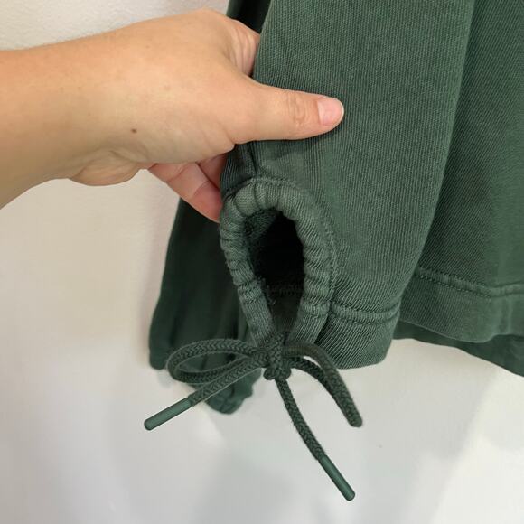 Aerie Running Late Green Graphic Sweatshirt Pullover Crew 100% Cotton Sz M - Picture 8 of 10